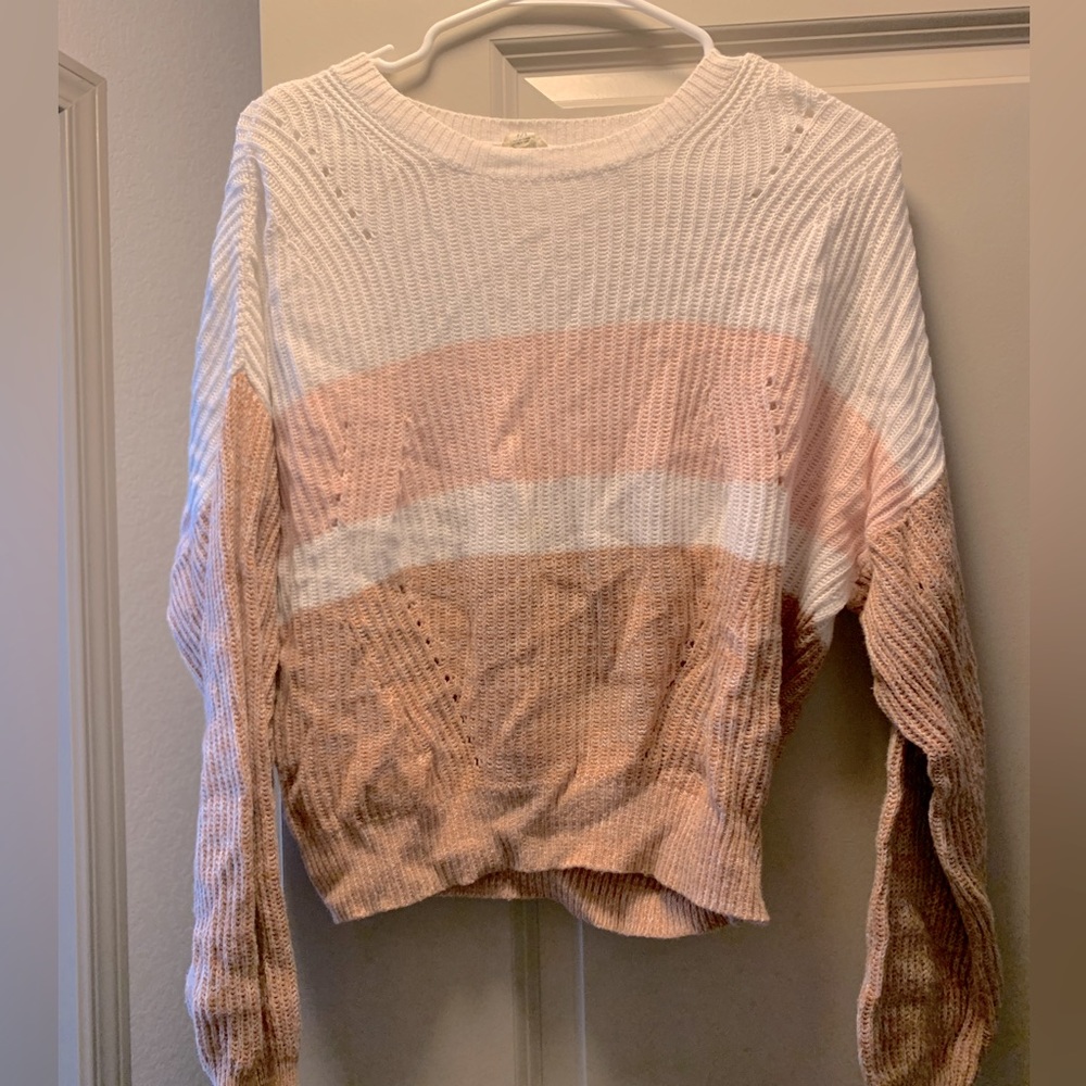 Block color sweater